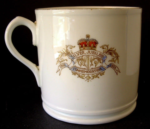 King George V Mug England Silver Jubilee Queen Mary 1935 Royal Souveni ...