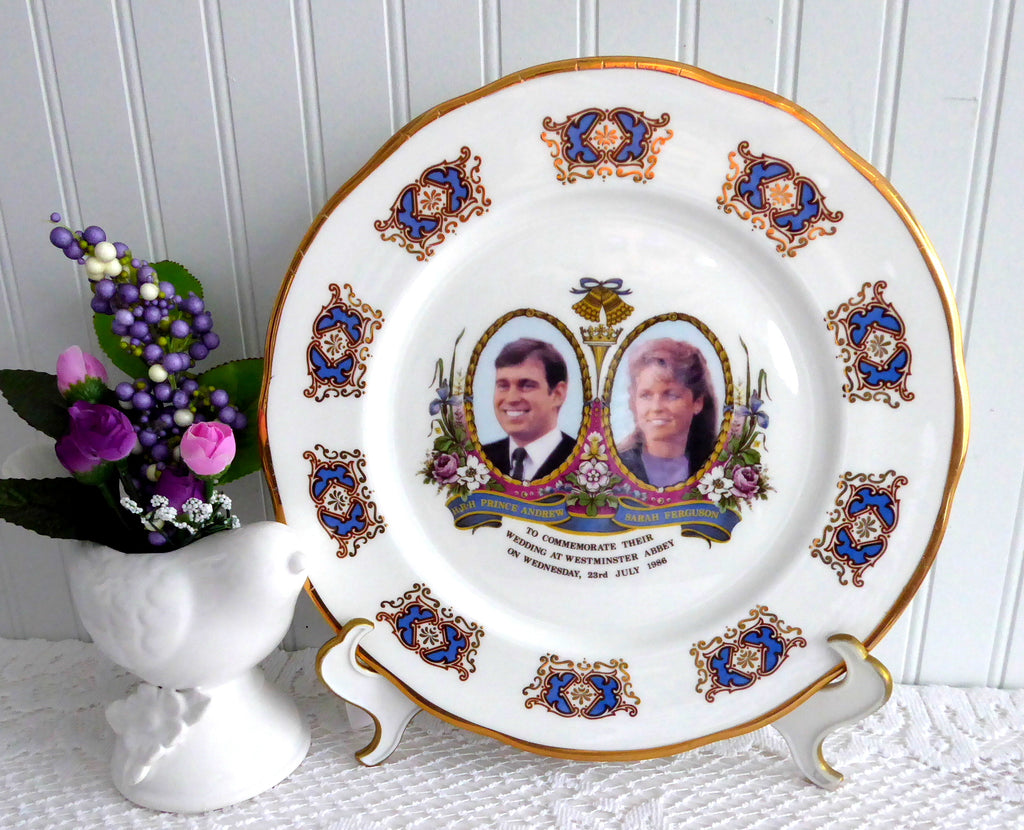 Prince Andrew And Fergie Souvenir  Plate Royal  Wedding 1986 