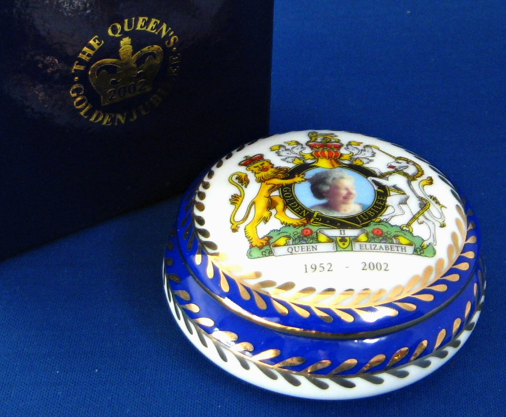 Lidded Box Queen Elizabeth II Golden Jubilee 1952-2002 Fancy In Box ...