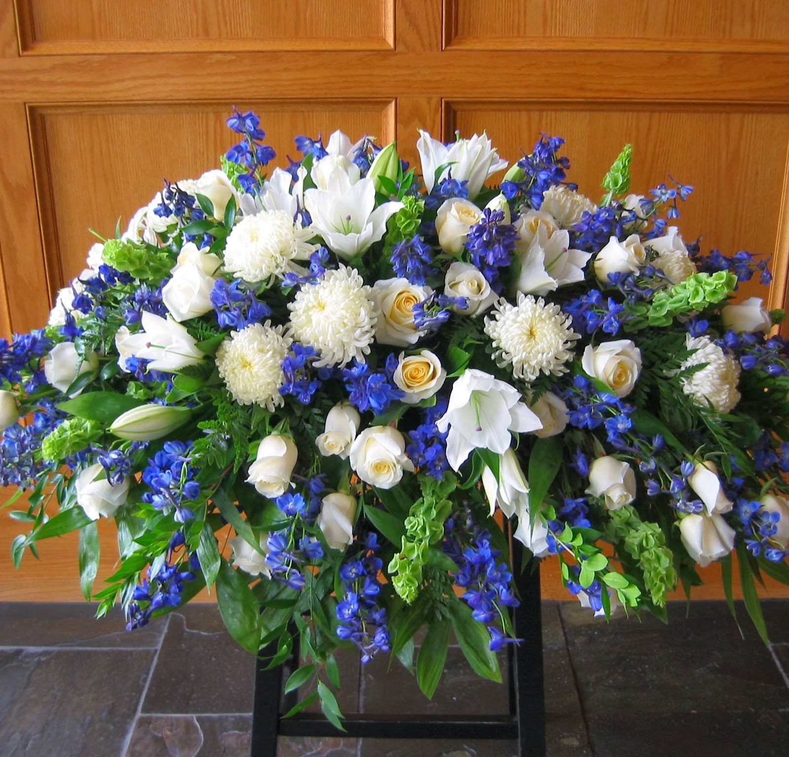 Strength And Love Full Size Casket Flora Funeral Flowers Are