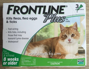 Nylon natuurpark Validatie Frontline Plus (3 doses) for Cats kills fleas, flea eggs and ticks –  Goneticky