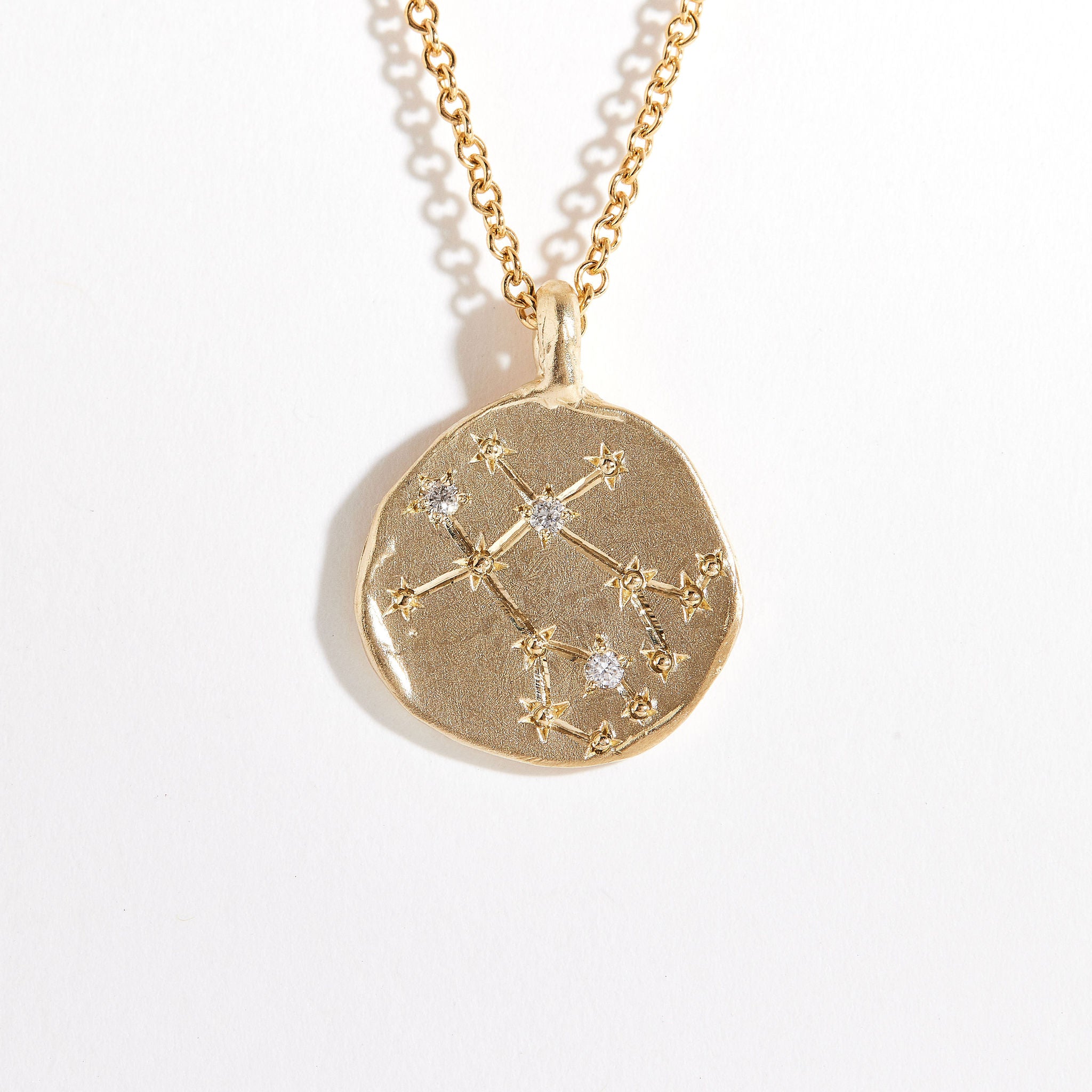 Gemini Star Sign Pendant | Star Sign Necklace | Sapphire and Diamond Pendant