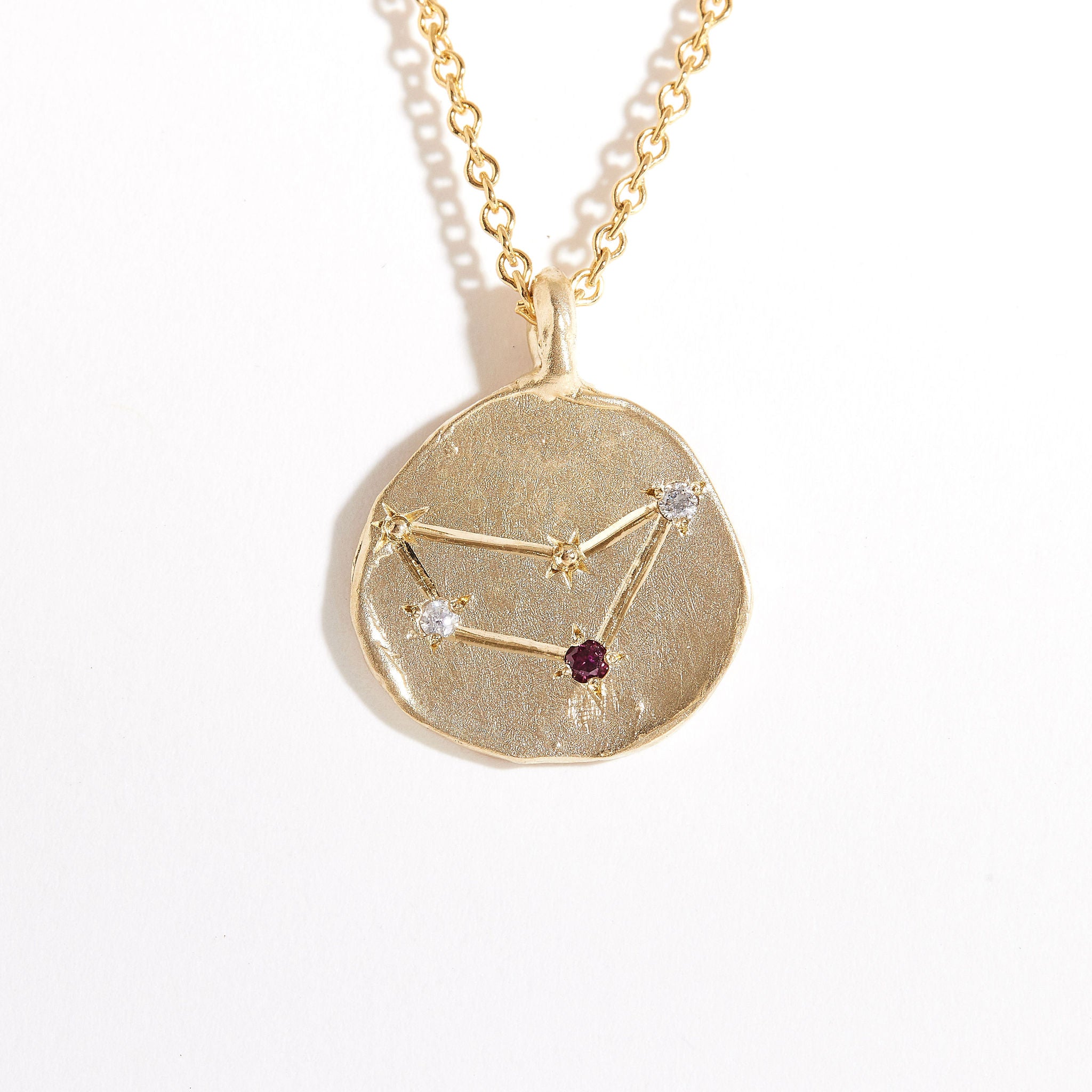 Capricorn Star Sign Pendant | Star Sign Necklace | Sapphire and Diamond Pendant