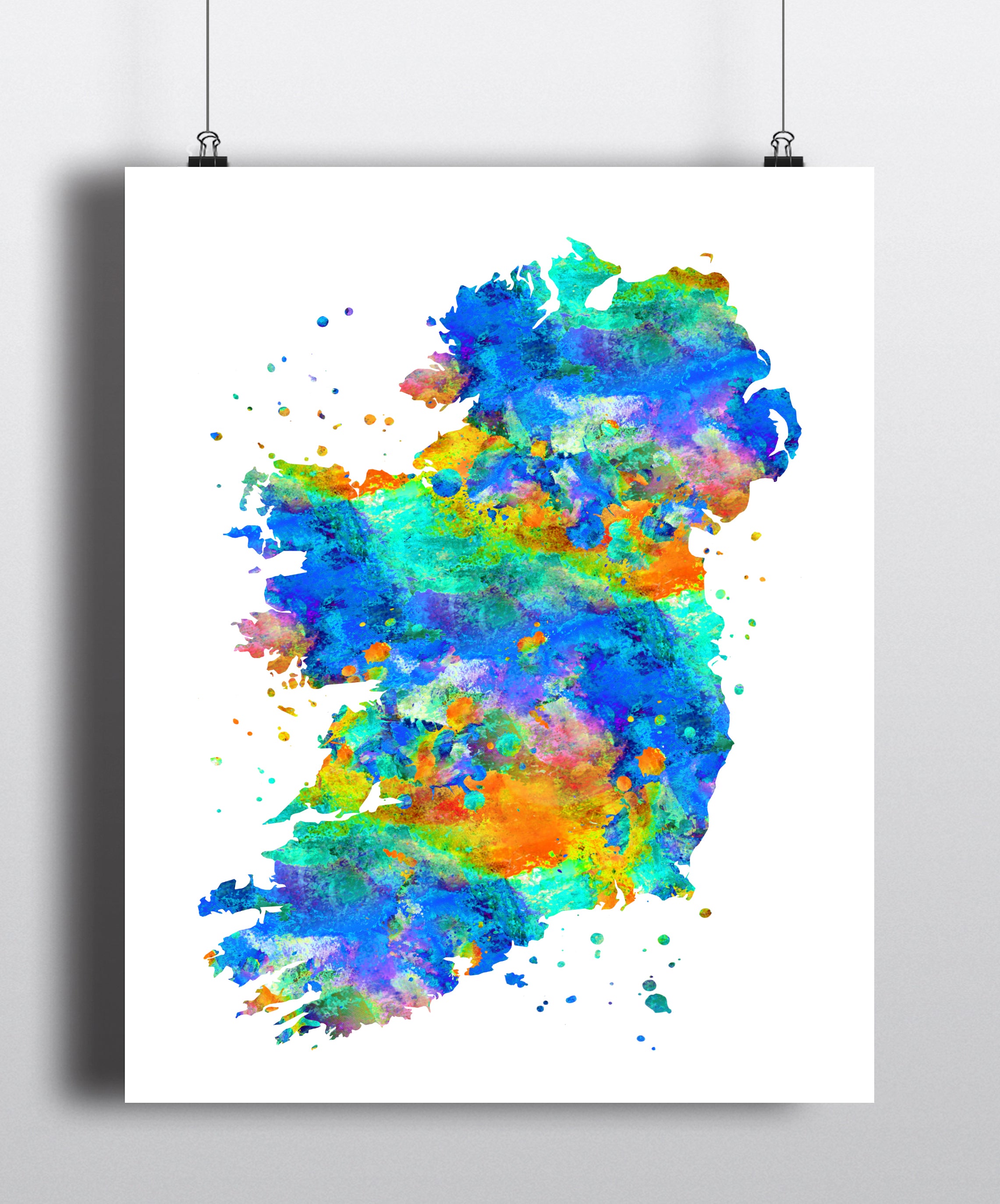 Ireland Map Art Print - Unframed