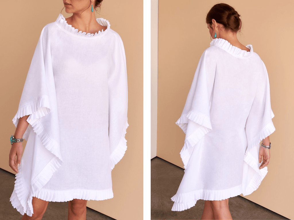 Asma white linen kaftan