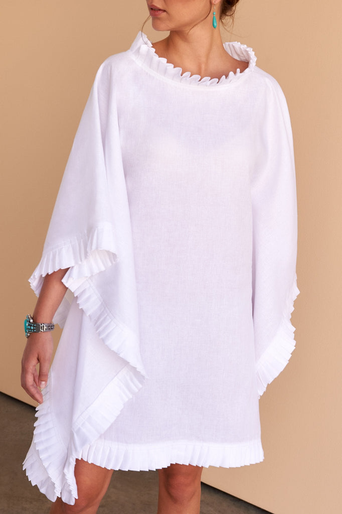 white kaftan dress