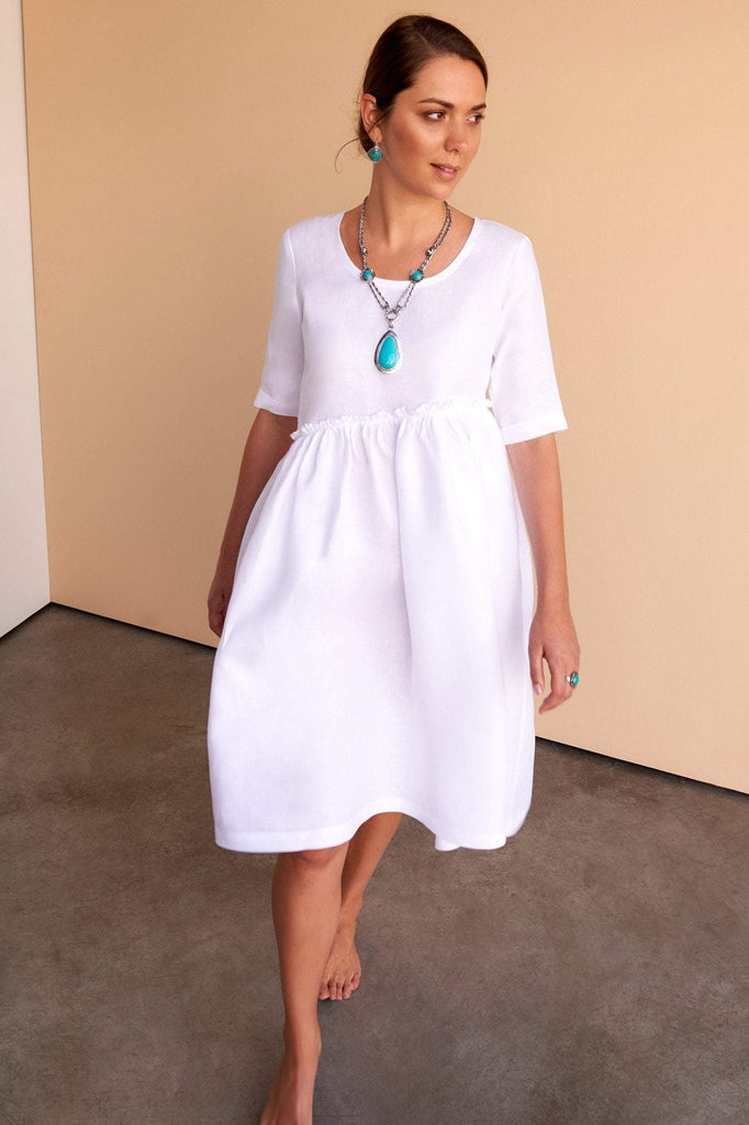 white linen dresses