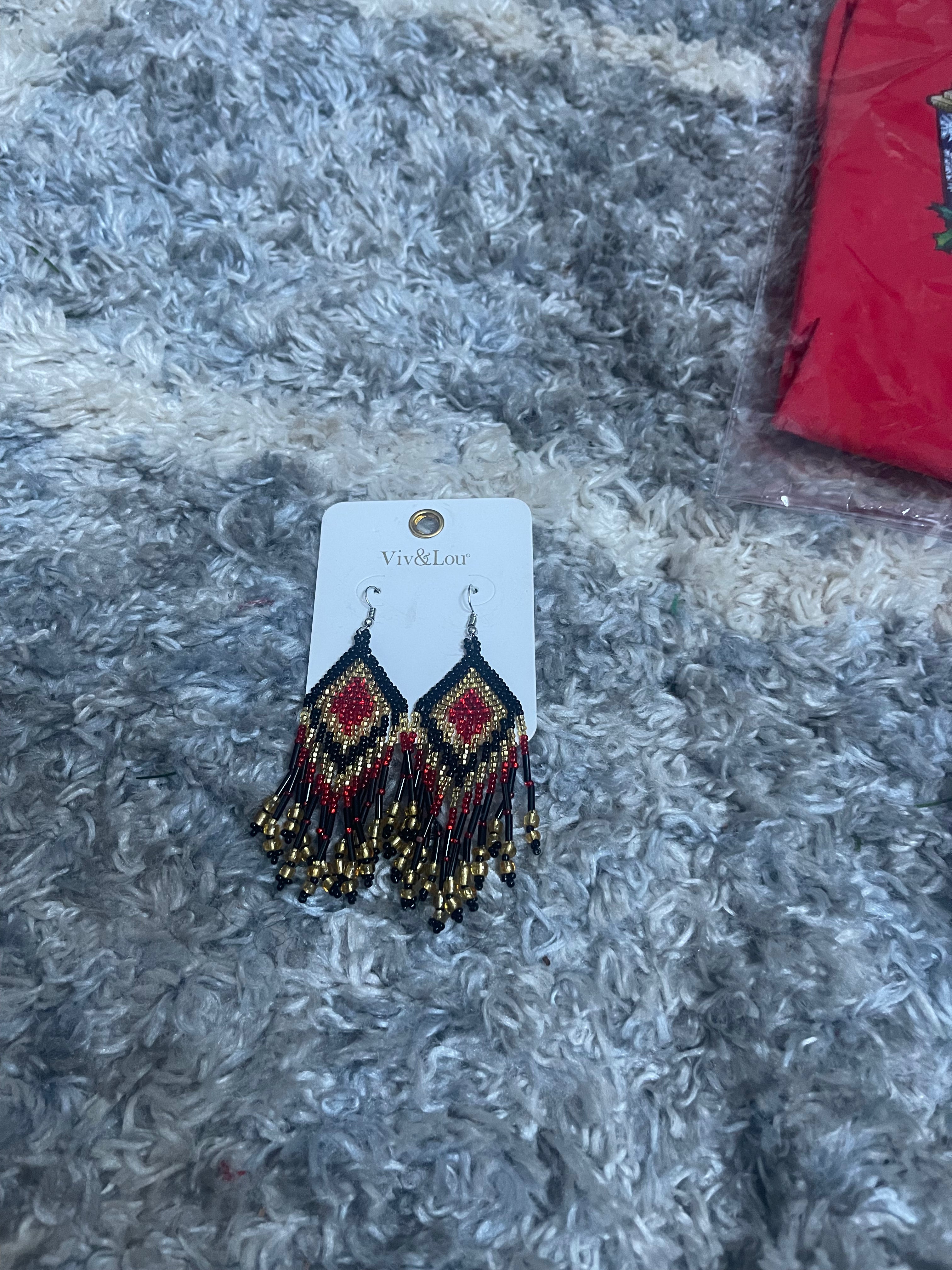 Braided and Beaded Earrings