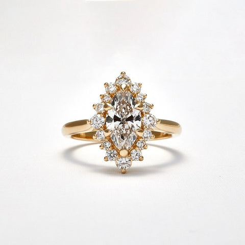 Marquise diamond engagement ring