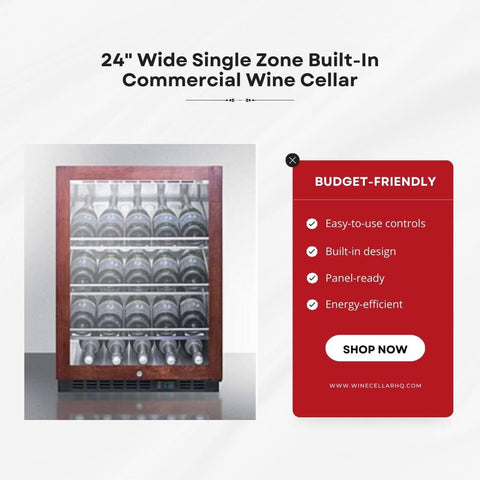 24" Wide Single Zone Built-In Commercial Wine Cellar