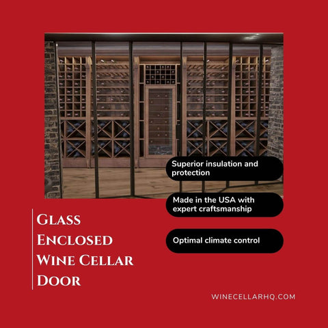 Glass Enclosed Wine Cellar Door