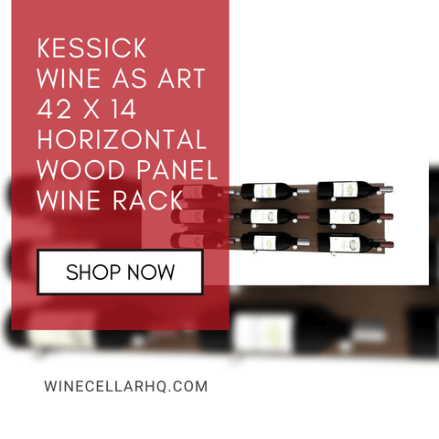 Kessick Wine As Art 42 x 14 Horizontal Wood Panel Wine Rack