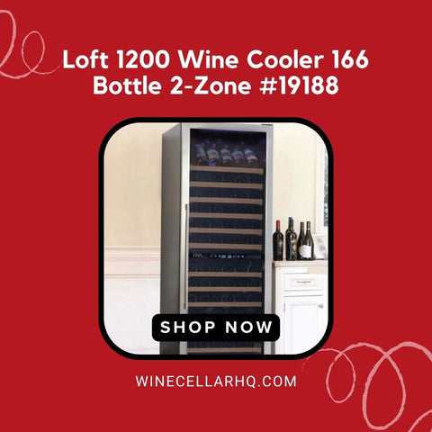 Loft 1200 Wine Cooler 166 Bottle 2-Zone #19188