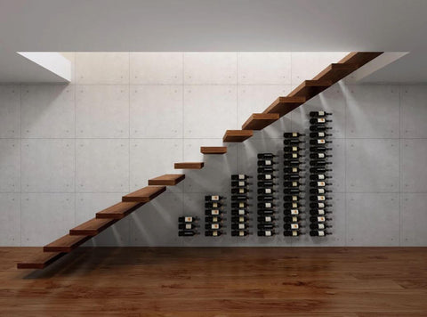 Modern under stairs wine cellar