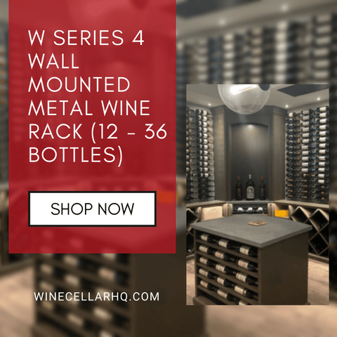 W Series 4 Wall Mounted Metal Wine Rack (12 to 36 Bottles)