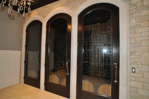 Beautiful 3-door wine cellar