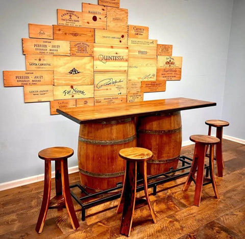 sustainable wine barrel furniture