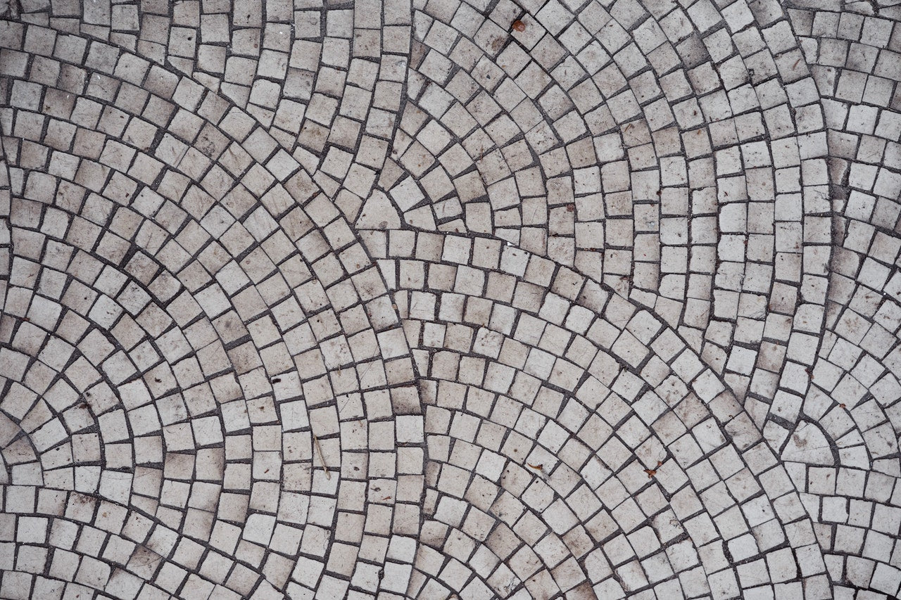 Mosaic tile flooring