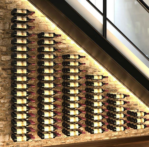 lighting in under stairs wine cellar