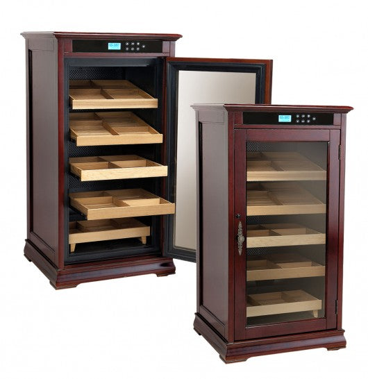 The Redford Electronic Cabinet Humidor | 1250 (Dark - WineCellarHQ.com