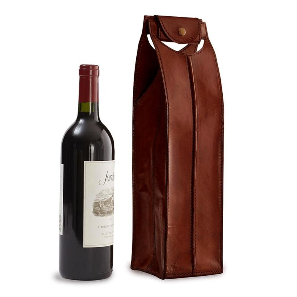 Leather Wine Bag Brown 1 Bottle | Wine Cellar HQ | Reviews on Judge.me