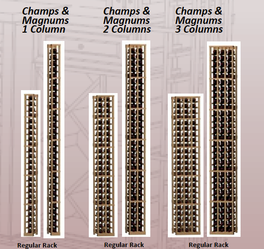 Image showing champagne and magnum wine racks