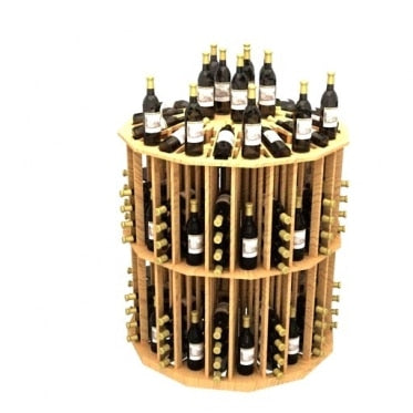 commercial round wine bottle display