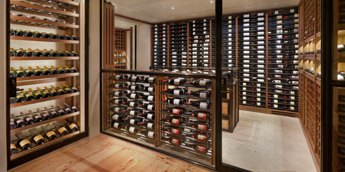 Glass Enclosed Wine Cellar Luxe