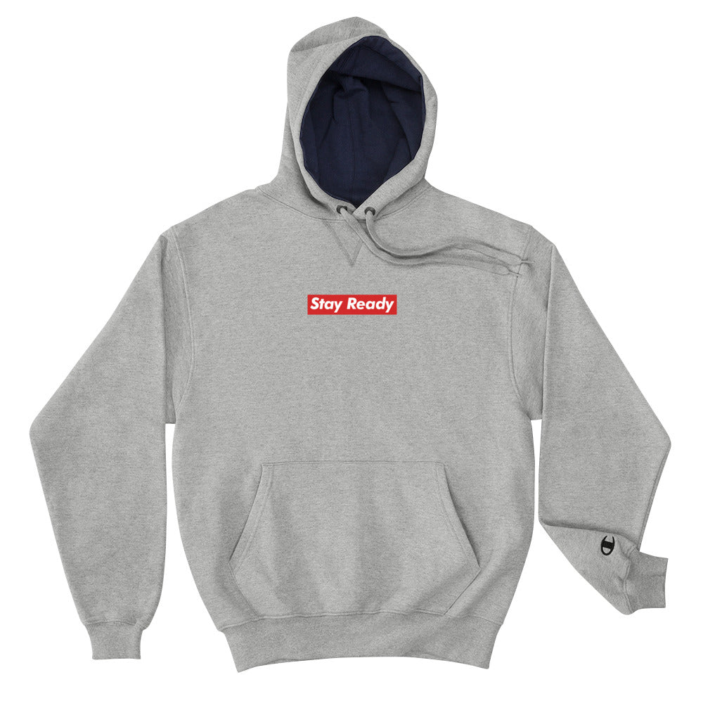 champion logo sleeve hoodie