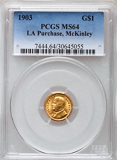 1903 Mckinley Gold Commemorative $1.00 PCGS MS64 – First Class Coins