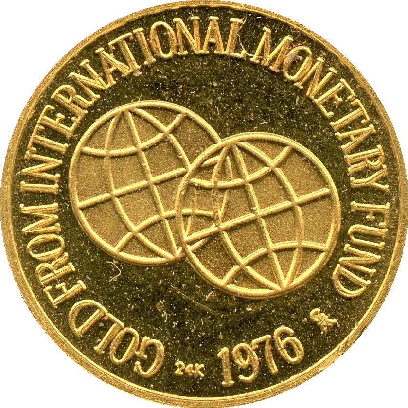 1976 INTERNATIONAL MONETARY FUND 24K GOLD COIN – First Class Coins