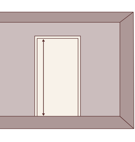 measuring the height of the doorway for barn doors