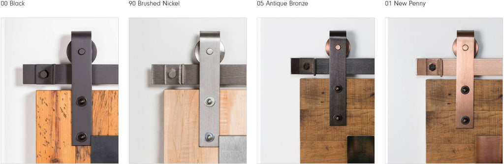 Leatherneck Barn Door Hardware Finish Options