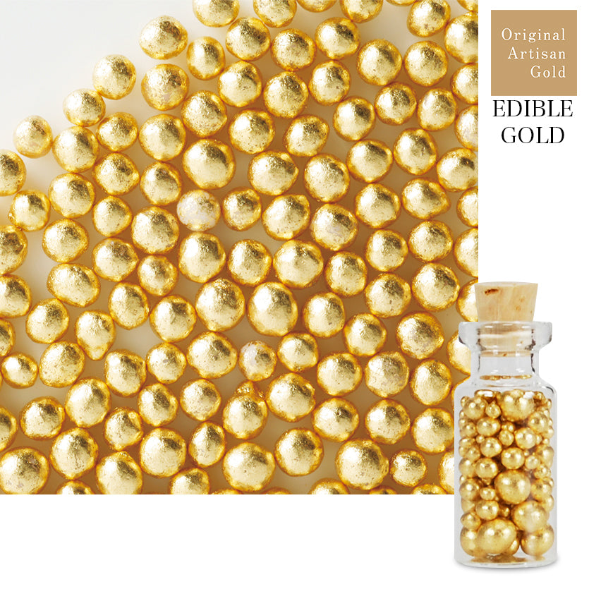 5MM Gold Edible Pearls - Confectionery House