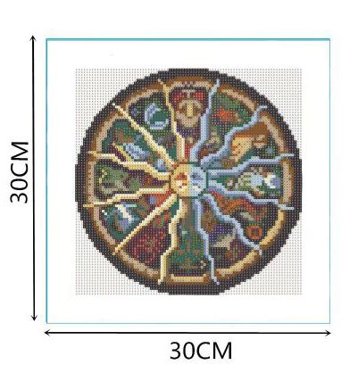 résultat toile terminée kit broderie diamant maison astrologique