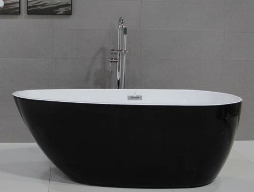 black freestanding tub alfi