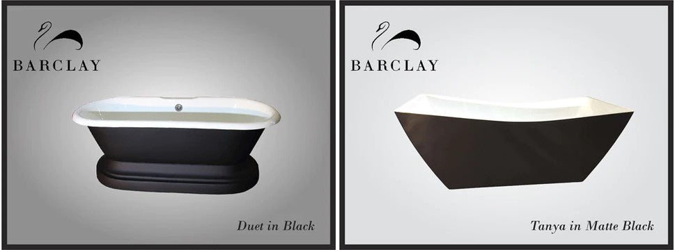 custom black freestanding tub barclay