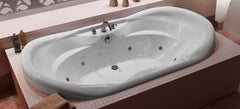 EAGO AM505ETL 61'' 2 Person 14 Jets Corner Waterfall White Whirlpool Bathtub