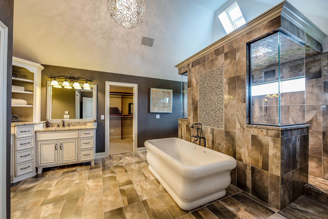 luxury Freestanding Tub Next to Shower