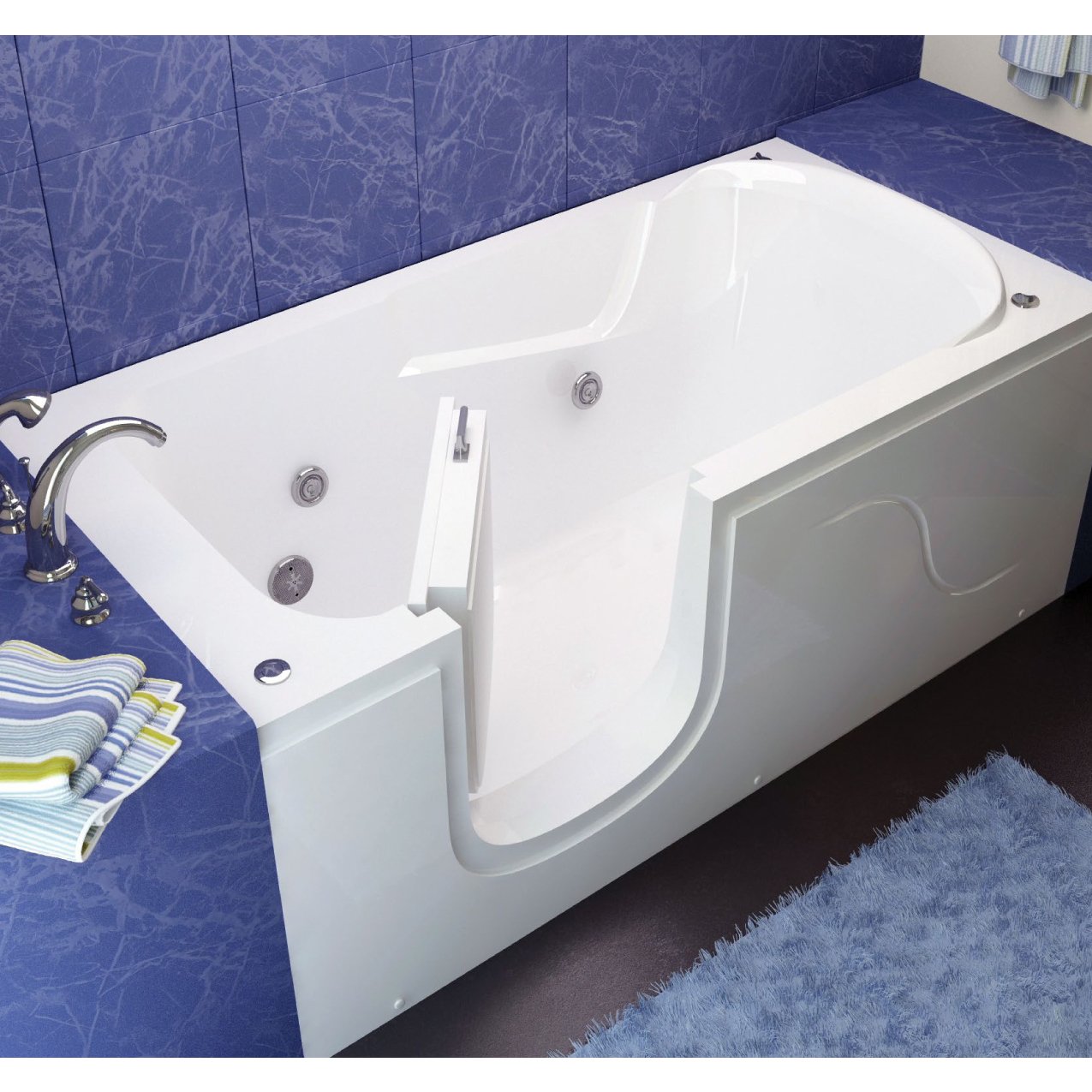 Meditub 3060si Series Step In 30 X 60 Acrylic Fiberglass Walk In Bathtub