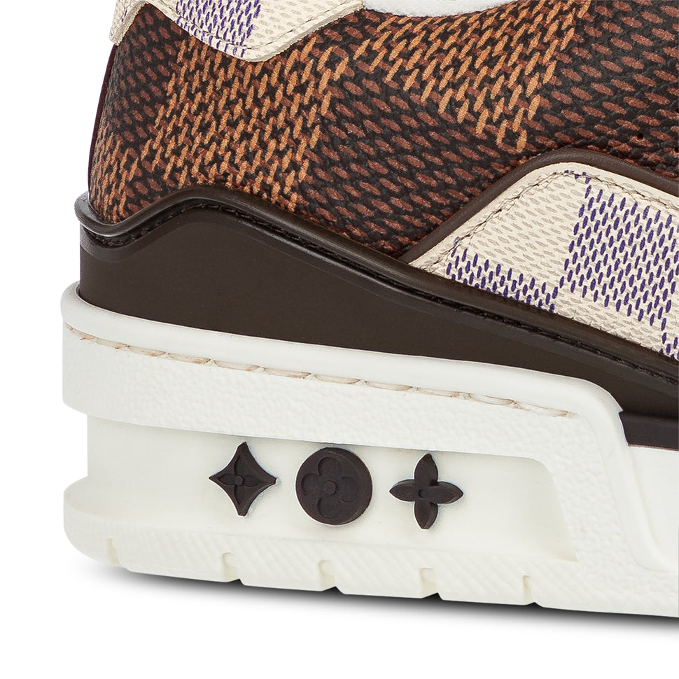 Louis Vuitton, Damier ebene low top trainers Brown Leather ref