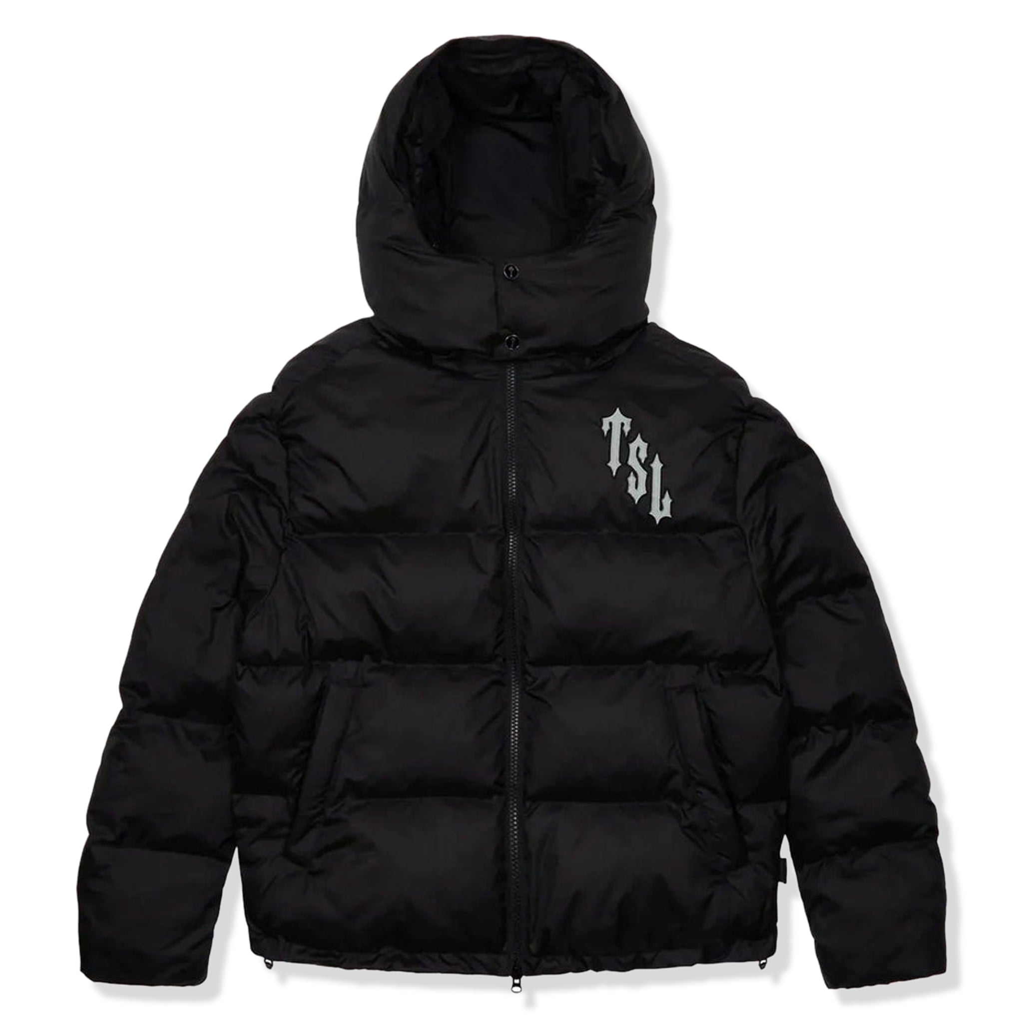 Trapstar Shooters Reflective Hooded Puffer Black Jacket – Crepslocker