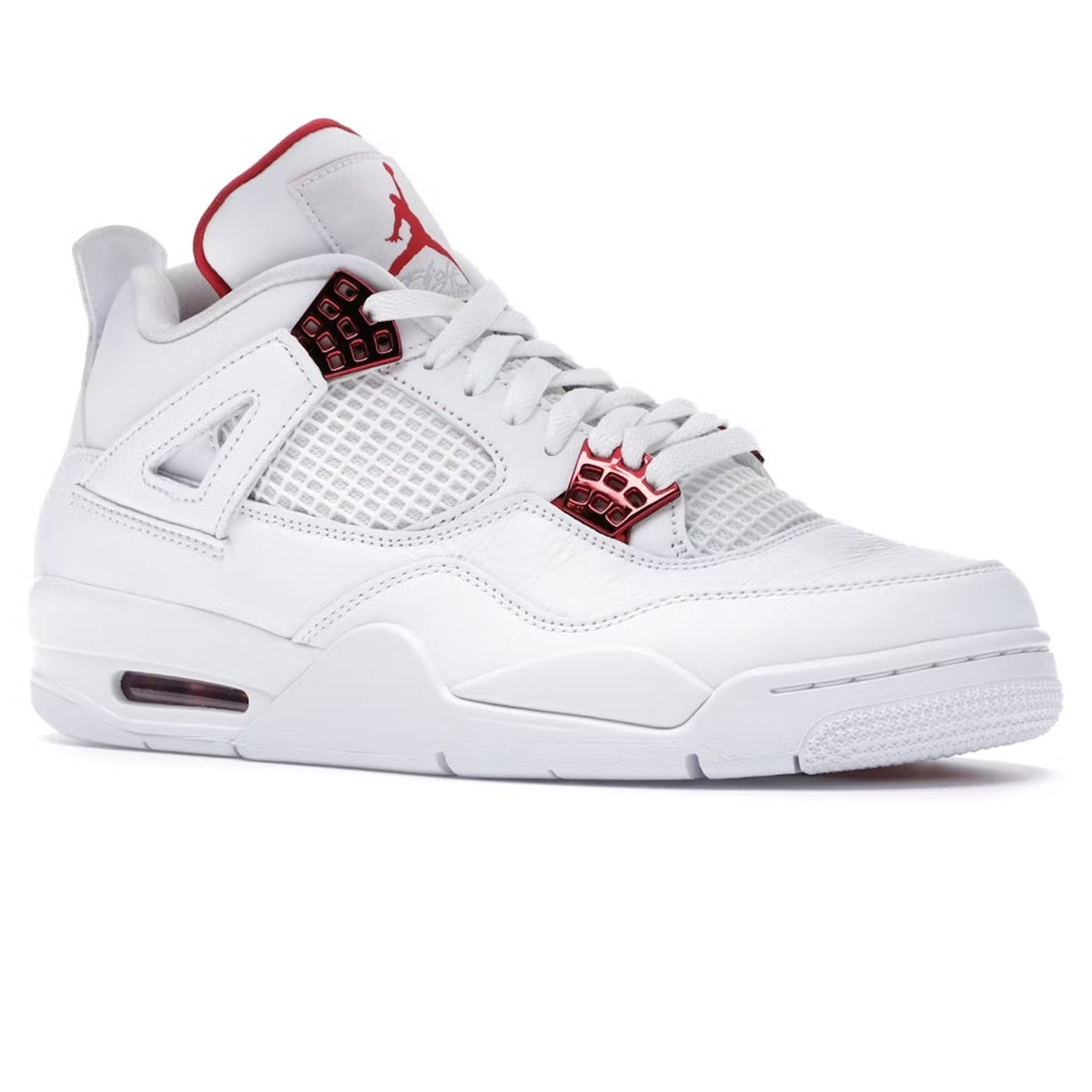 jordan 4 white and red metallic