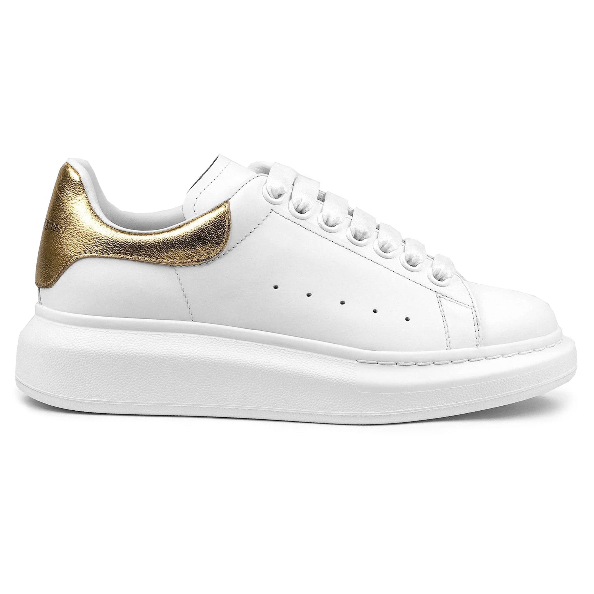 Metallic Sneakers in Gold - Alexander Mc Queen