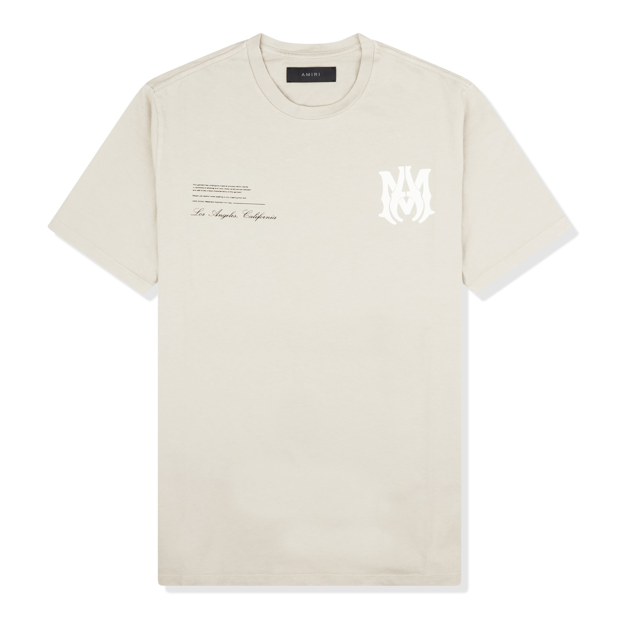 Amiri Military Specs Stencil Crockery Beige T Shirt | Crepslocker