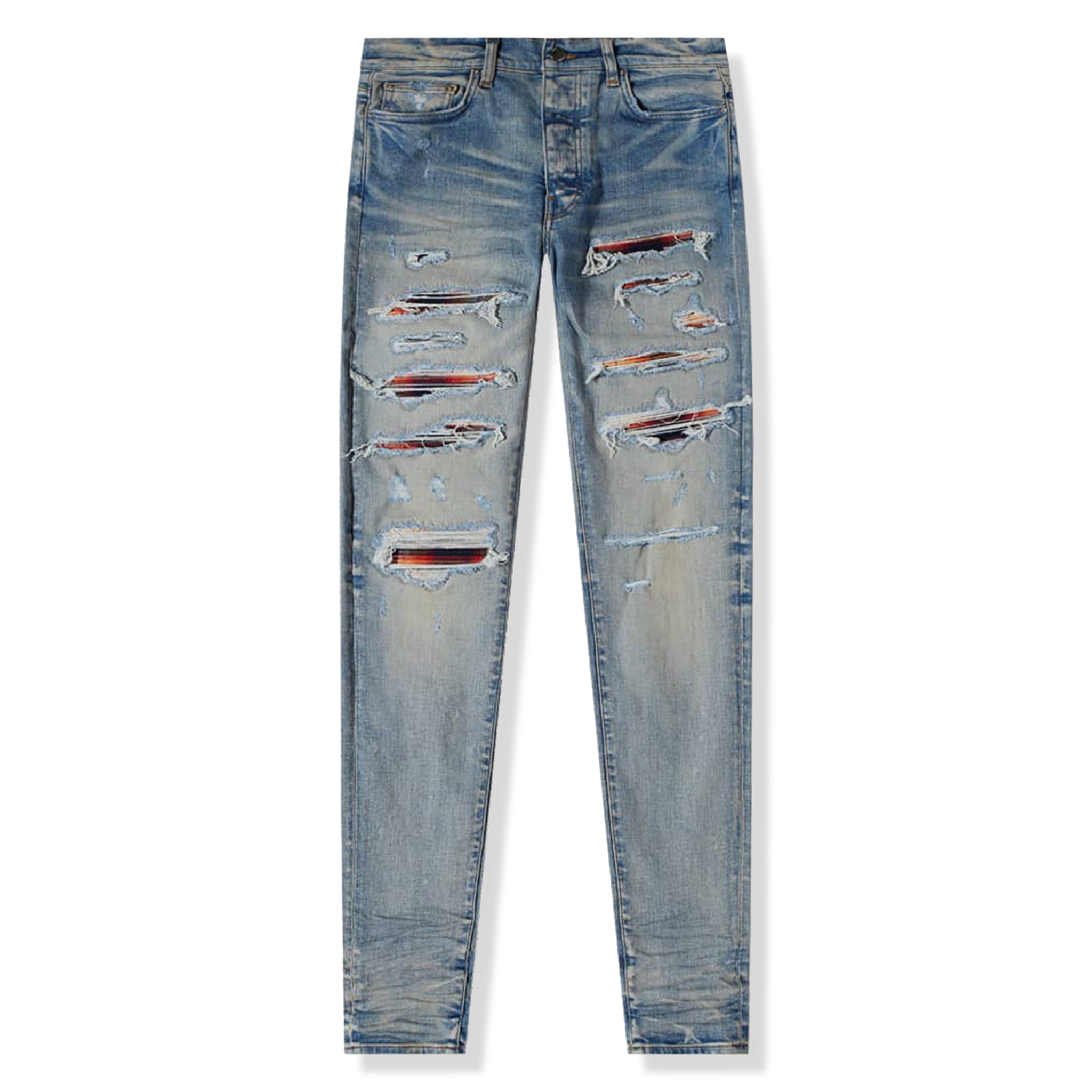 Amiri Plaid Bandana Thrasher Clay Indigo Jeans | Jeans Pantaloni