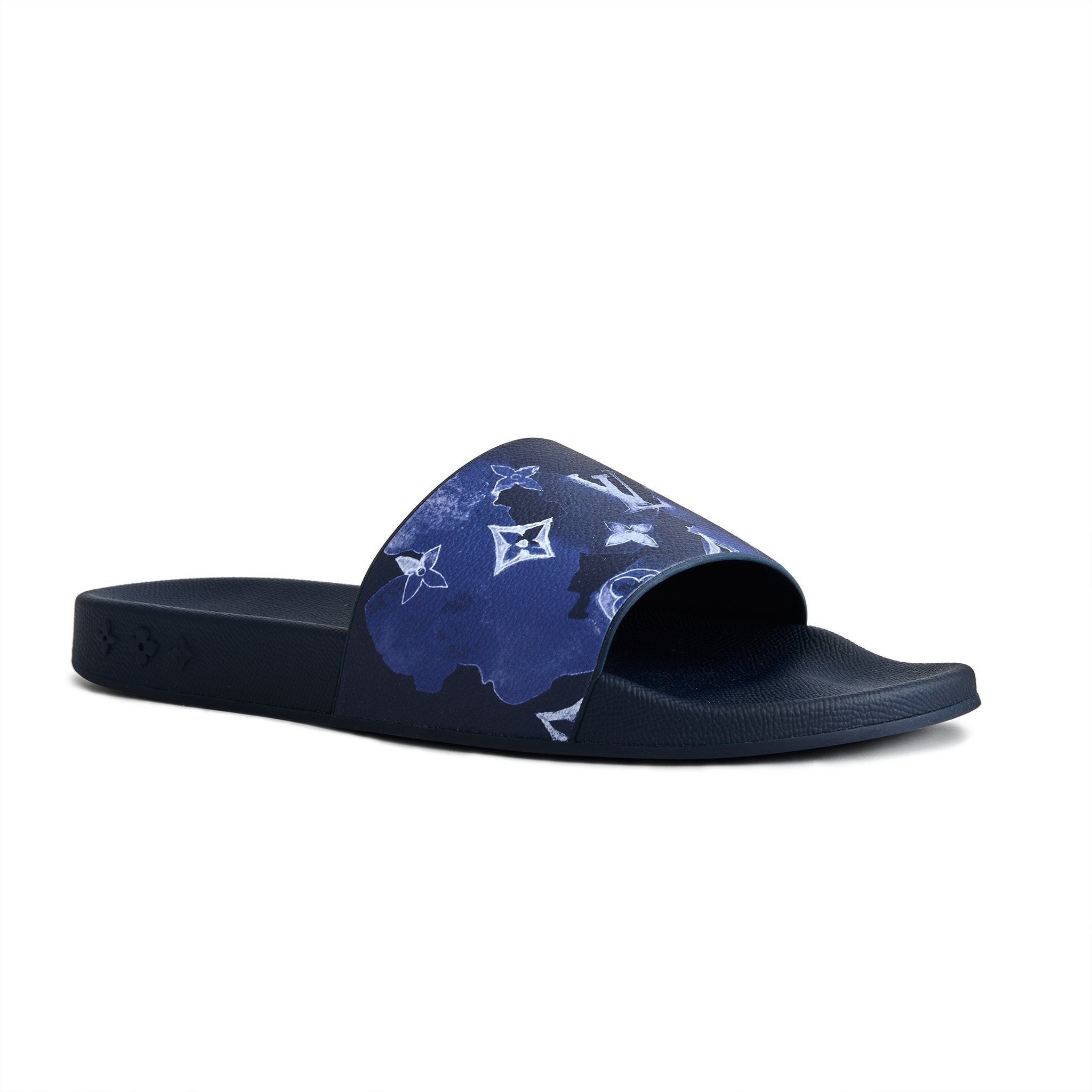 Louis Vuitton Blue Waterfront LV Monogram Slides UK 8.5 | 9.5