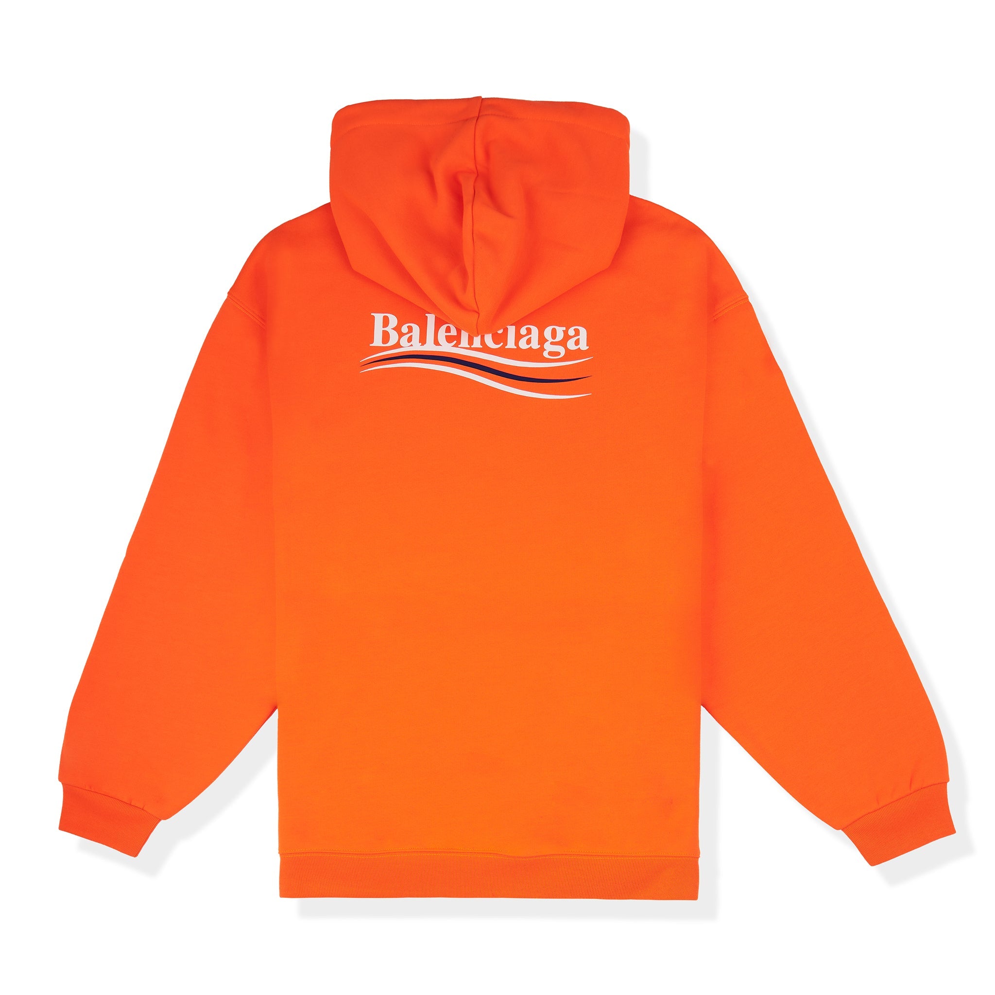 Balenciaga Womens Black Orange Logo Distressed T Shirt Size S