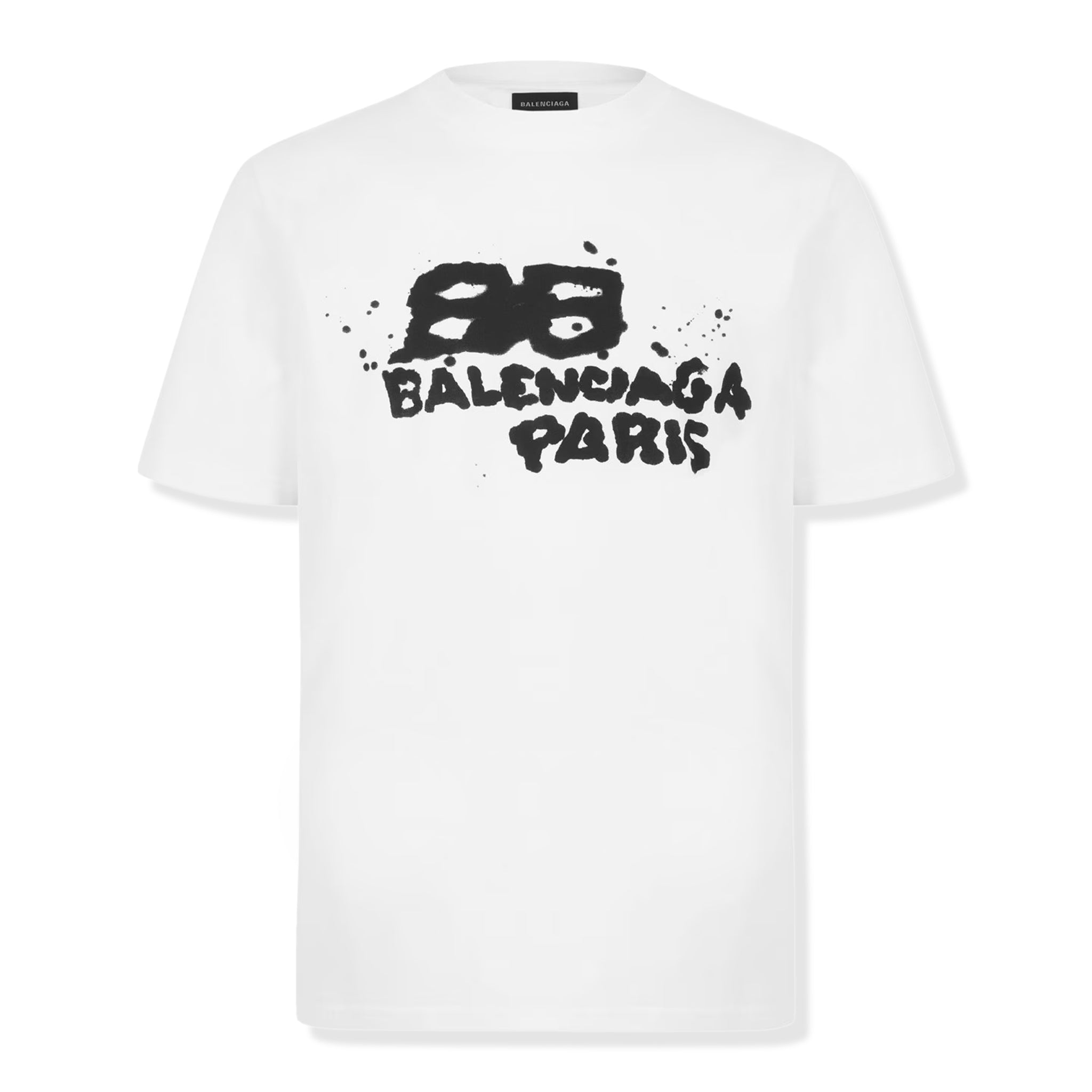 Balenciaga Logo Distressed White T Shirt – Crepslocker