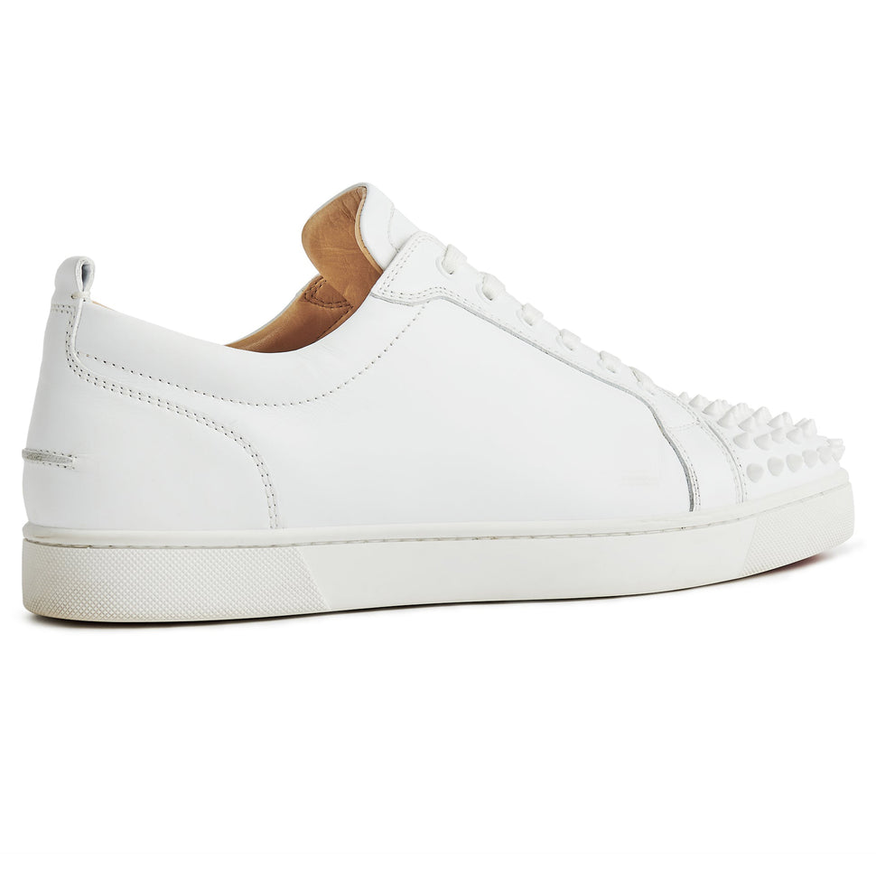 CHRISTIAN LOUBOUTIN SHOES 37.5 VRS RUNNERS SPIKE SNEAKERS IN WHITE